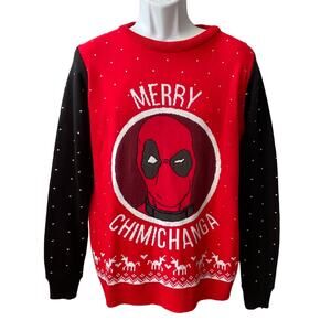 Numskull for Marvel Deadpool Merry Chimichanga Ugly Christmas Sweater Size Med